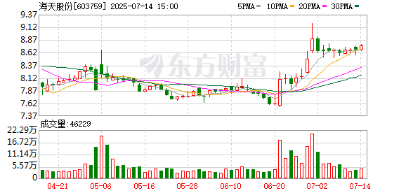 红和古 海天股份：关于子公司完成工商变更并换发营业执照的公告
